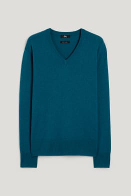 Basic-Pullover mit Kaschmir-Anteil - Woll-Mix