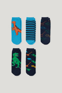Confezione da 5 - dinosauri - calze con motivo