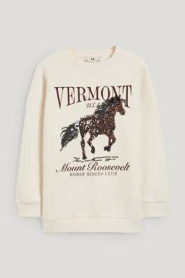 Sweatshirt - Glanz-Effekt