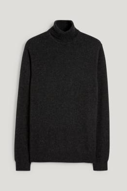 Polo neck jumper - wool blend