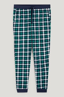 Flanell-Pyjamahose - kariert
