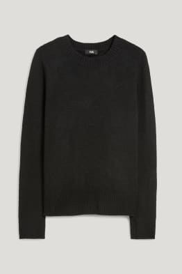 Pull Femme Chic Chaud Pas Cher Rayé Mode Pullover Col Rond Hauts Manche  Longue Pull Femme Hiver Pull Tricoté Noir