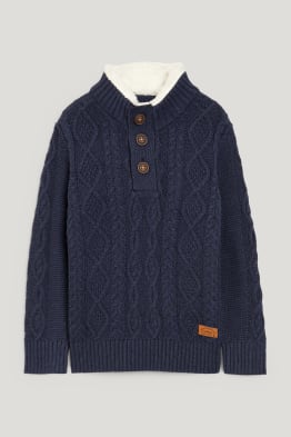 Sweter - wzór warkocza