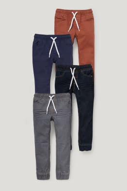 Multipack 4 ks - termo džíny a termo kalhoty - straight fit