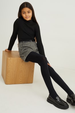 Set - korte broek met riem en maillot - 2-delig