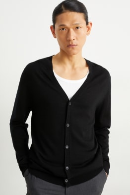 Cardigan in lana merino