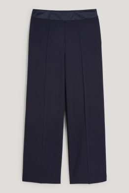 Business trousers - high waist - wide leg