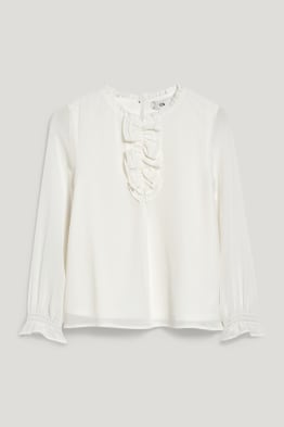 Blouse van chiffon