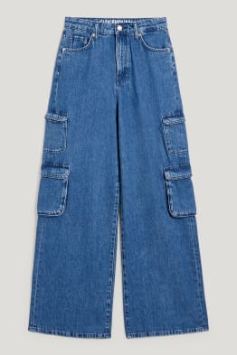 CLOCKHOUSE - cargo jeans - high waist - wide leg