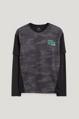 Maglia a maniche lunghe - effetto sovrapposto