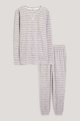 Pyjama en polaire - à rayures