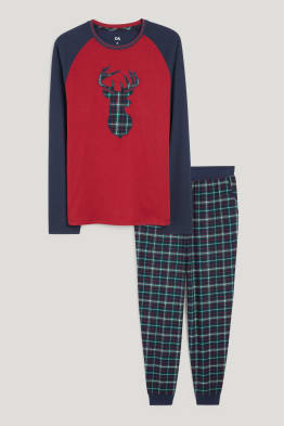 Pijama navideño con pantalón de franela