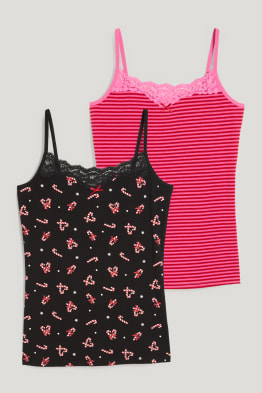 Pack de 2 - camisetas interiores navideñas - estampadas