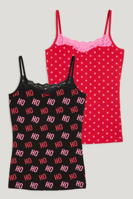 Pack de 2 - camisetas interiores navideñas - HoHoHo