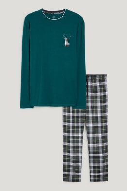 Weihnachts-Pyjama mit Flanellhose