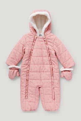 Costum de zăpadă bebeluși - cu flori
