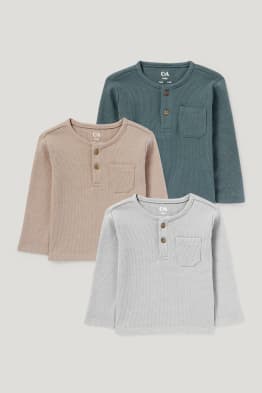Confezione da 3 - maglia a maniche lunghe per neonati