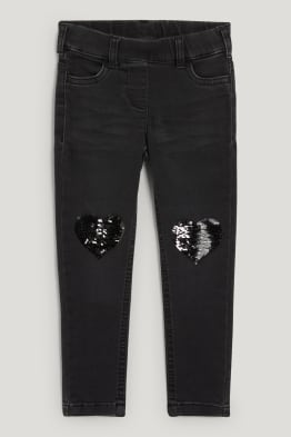 Jegging jeans - lesklé provedení