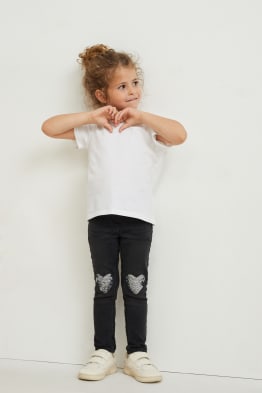 Jegging jeans - lesklé provedení