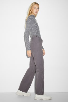 CLOCKHOUSE - pantalon en toile - mid waist - straight fit