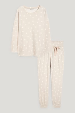 Maternity winter pyjamas - polka dot