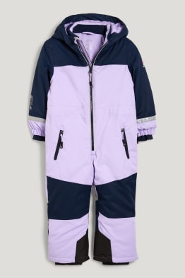 Ski suit with hood