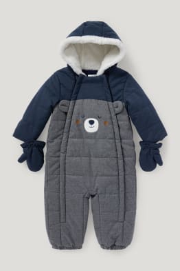 Baby snowsuit with hood
