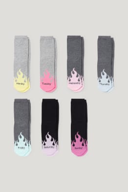 Multipack 7er - Wochentage - Socken mit Motiv