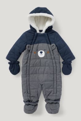 Baby snowsuit with hood
