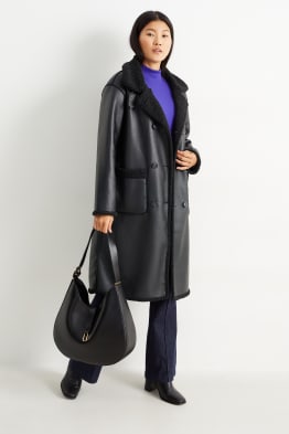 Reversible coat - faux leather