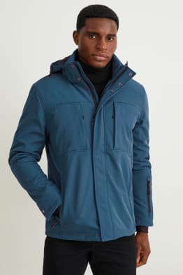 Giacca soft shell con cappuccio