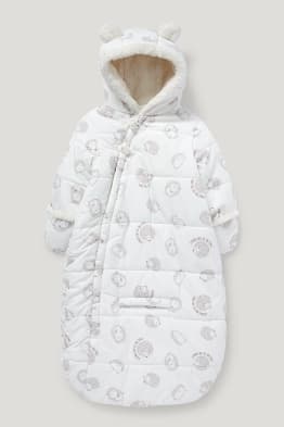 Baby snowsuit with hood and footmuff