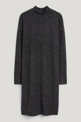 Rochie din tricot basic cu guler drept