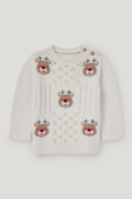 Świąteczny sweter niemowlęcy - Rudolf