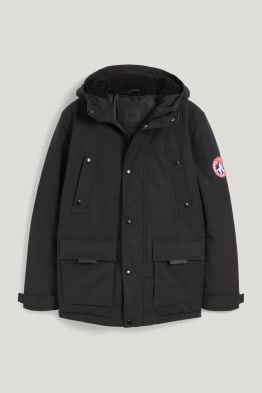 Parka with hood
