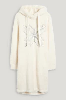 Camisón con capucha de borreguillo