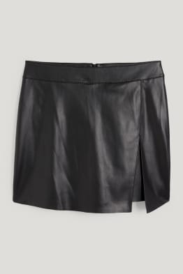 CLOCKHOUSE - Skort - Lederimitat