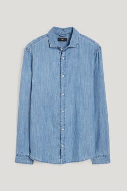 Chemise en jean - regular fit - col cutaway