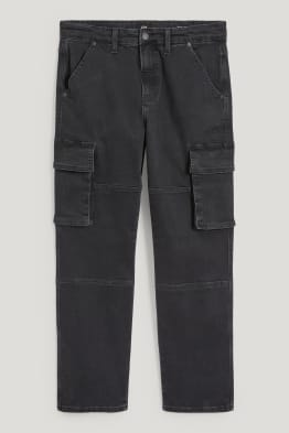 Denim cargobroek
