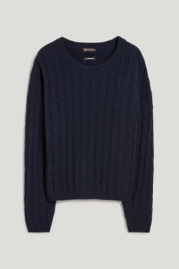 Maglione di cashmere - motivo a treccia