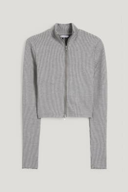 CLOCKHOUSE - sudadera con cremallera crop