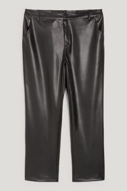 CLOCKHOUSE - pantalons - mid waist - straight fit - pell sintètica