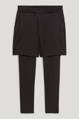 Legginsy z szortami - w stylu 2 w 1