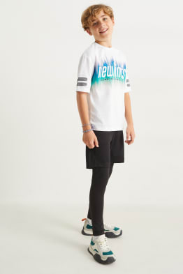 Legginsy z szortami - w stylu 2 w 1