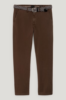 Kalhoty chino s páskem - regular fit