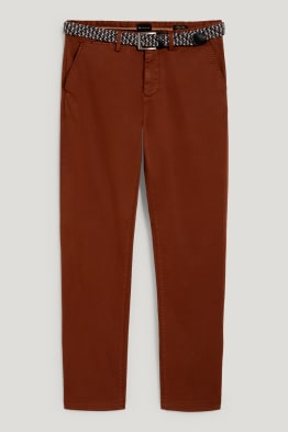 Chinos con cinturón - regular fit