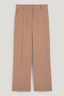 Pantaloni di stoffa - vita alta - gamba larga