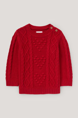 Pull pour bébé - motif tressé