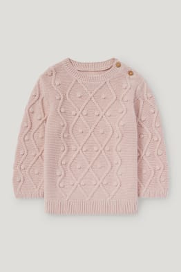 Pull pour bébé - motif tressé