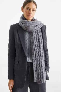 Sciarpa in cashmere - motivo treccia